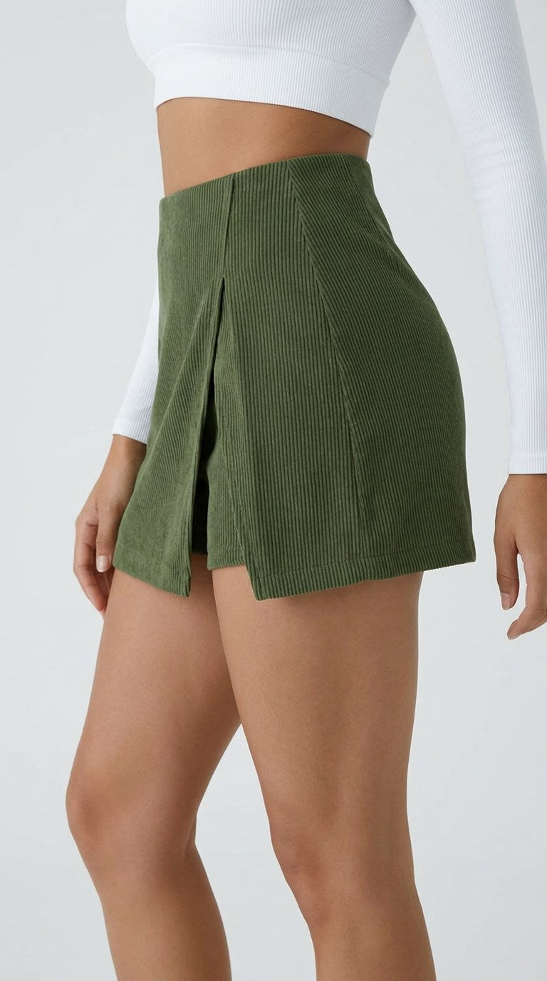 Aria Corduroy Wrap Skirt