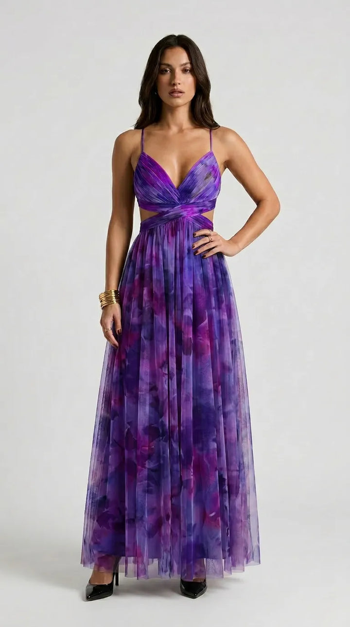 Aurelia Sunset Plissé Maxi