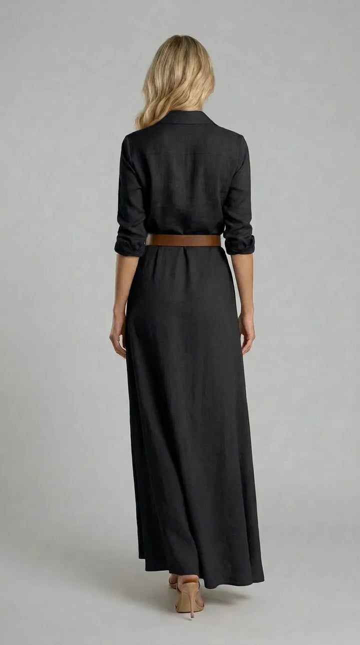Laurent Gathered Maxi Dress
