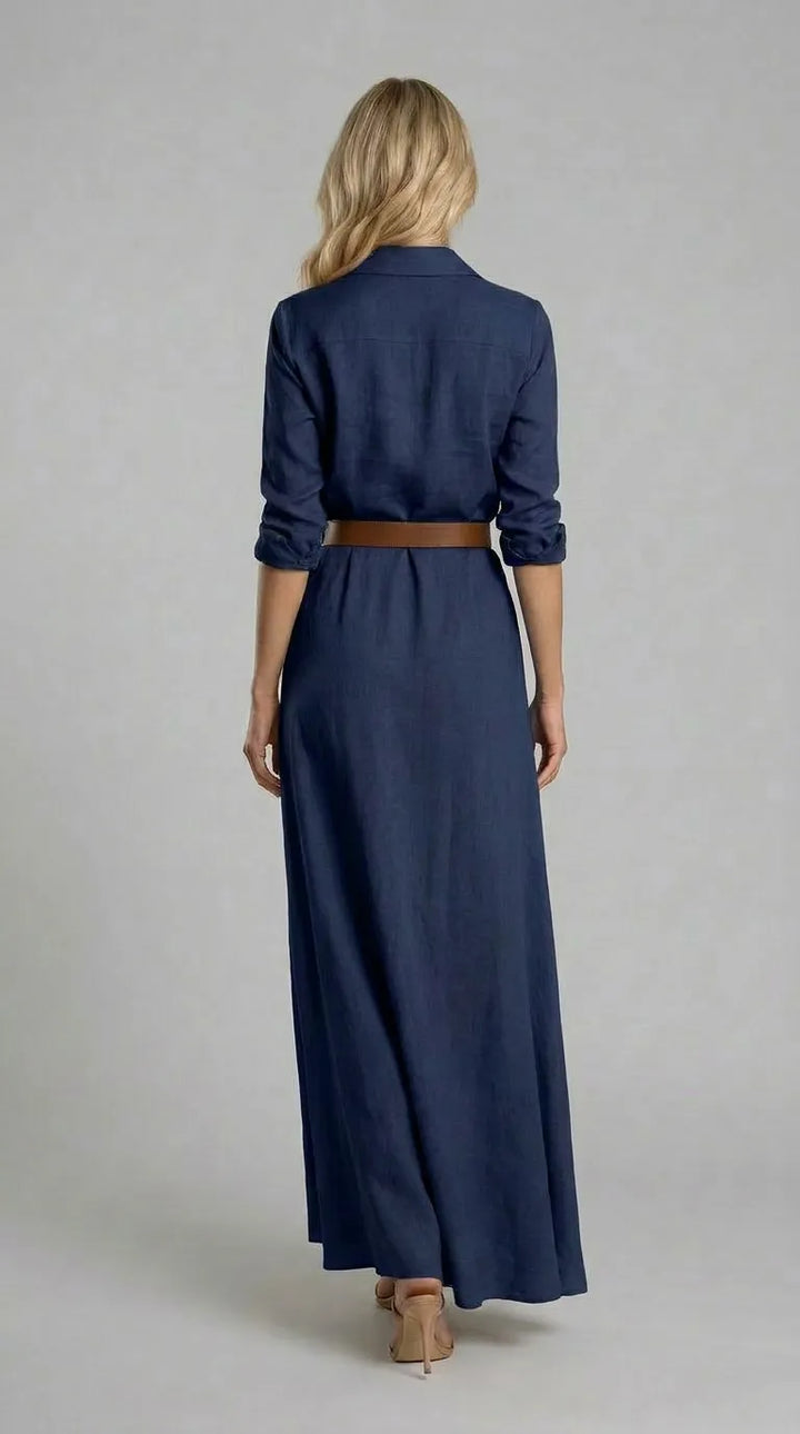 Laurent Gathered Maxi Dress