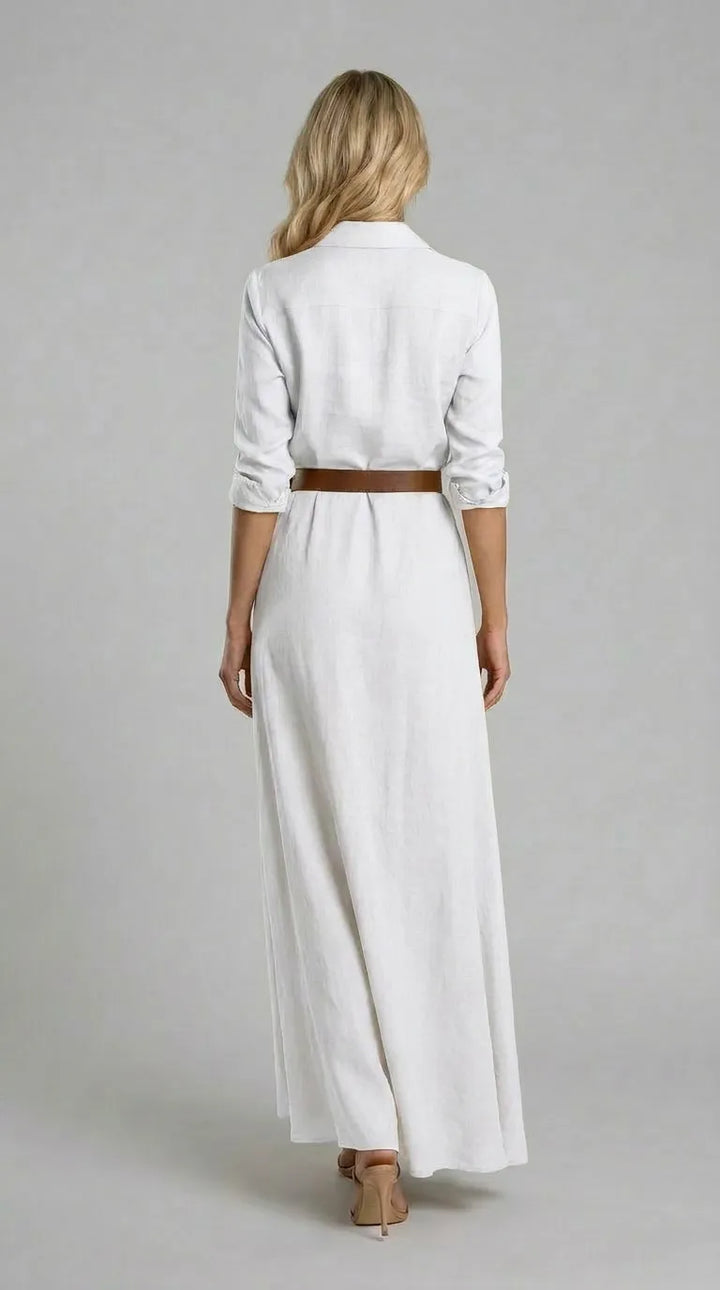 Laurent Gathered Maxi Dress