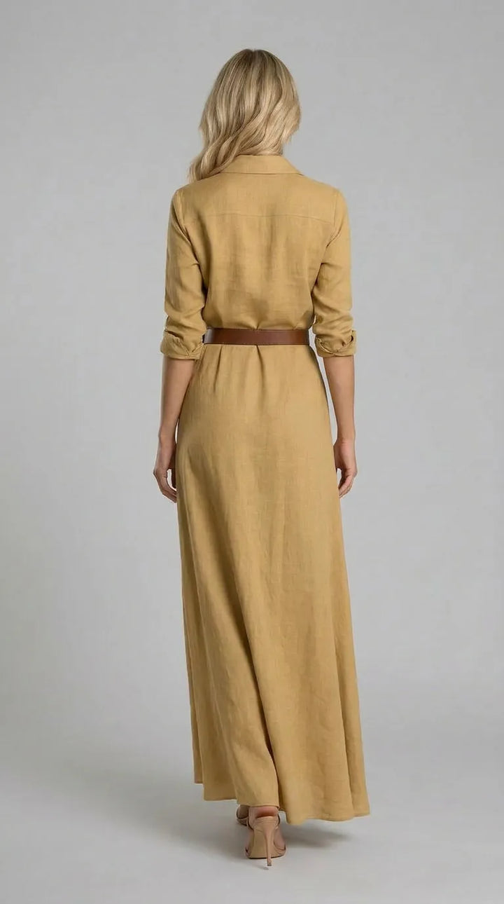 Laurent Gathered Maxi Dress