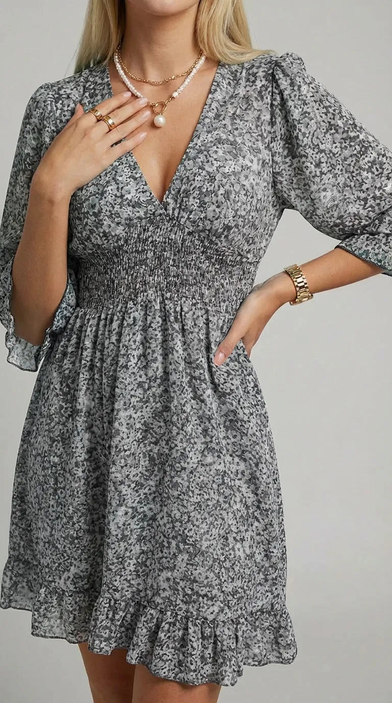 Lyra Floral Smocked Mini Dress