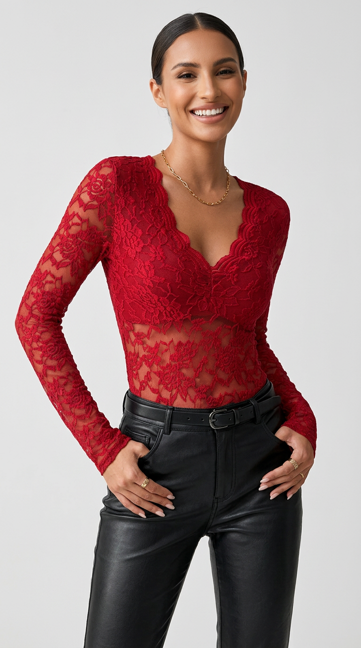 Sienna Lace Long Sleeve Top