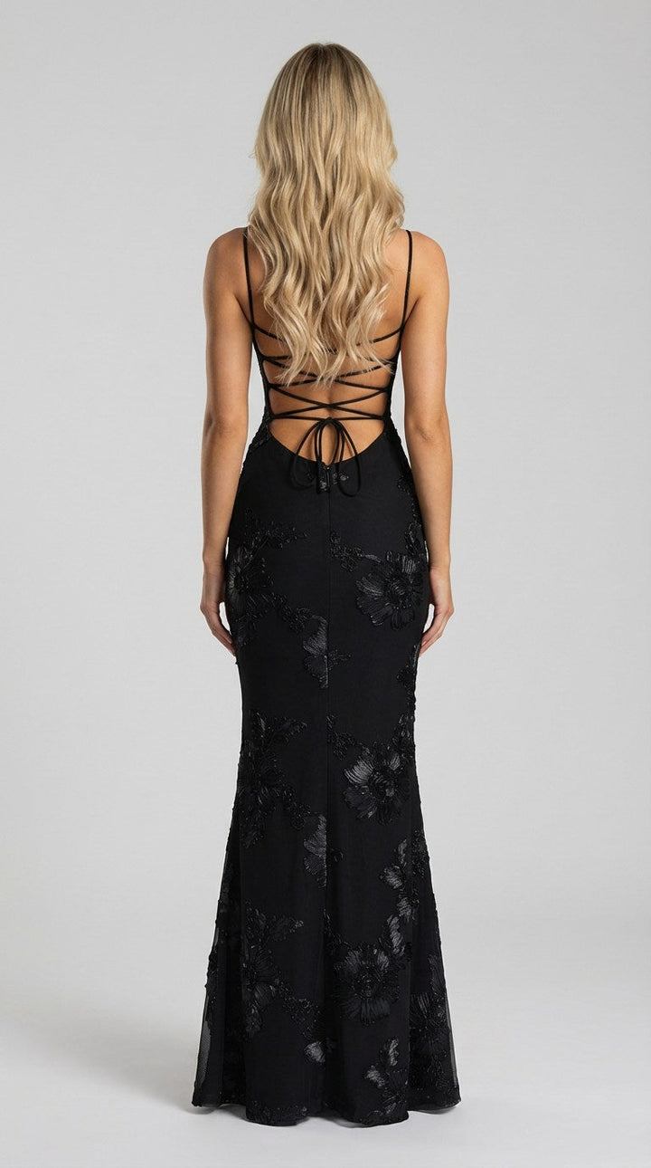 Noir Fleur Maxi Dress