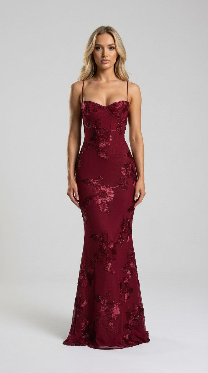 Noir Fleur Maxi Dress