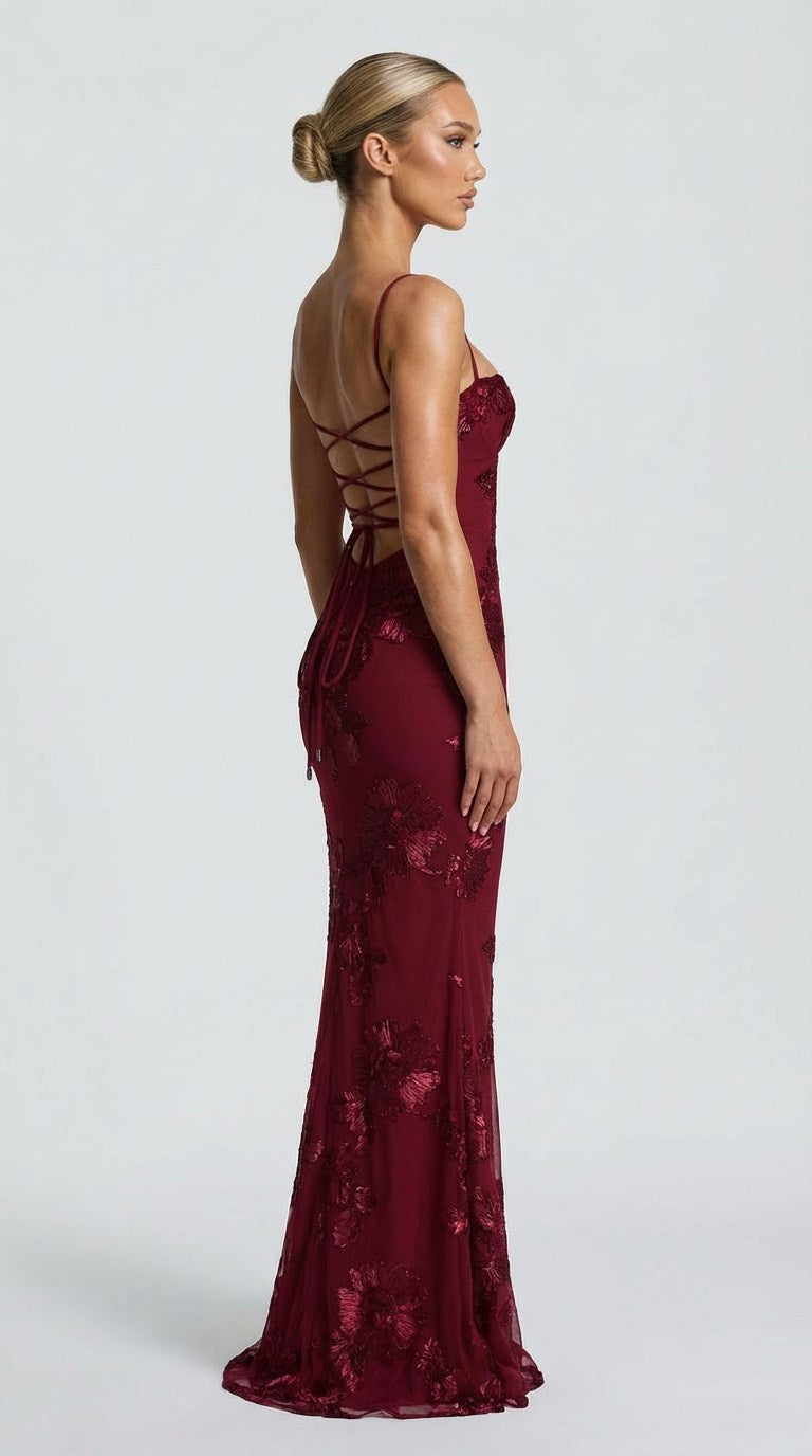Noir Fleur Maxi Dress