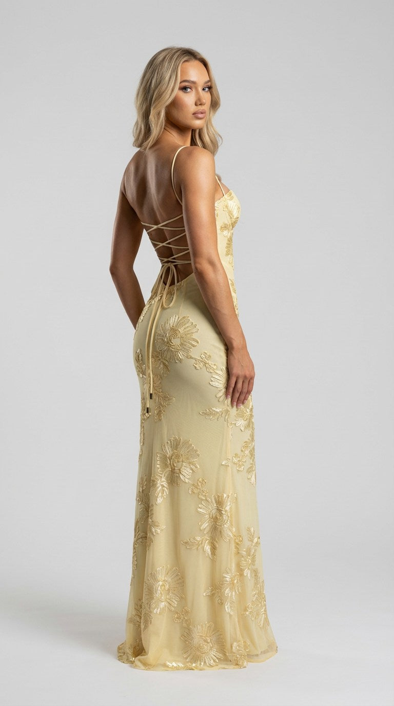 Noir Fleur Maxi Dress