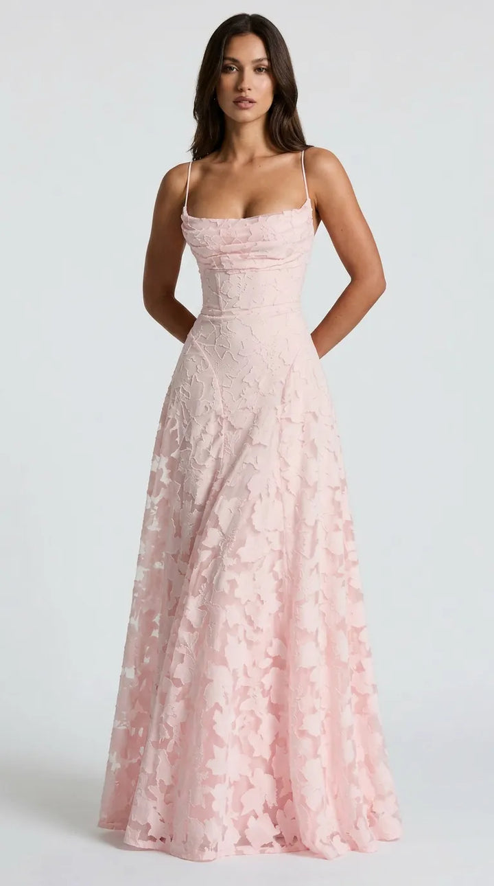 Aria Devoré Lace Maxi Dress