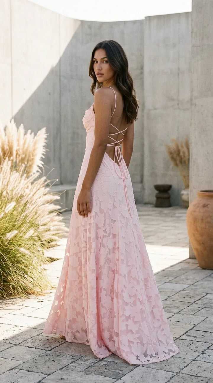 Aria Devoré Lace Maxi Dress