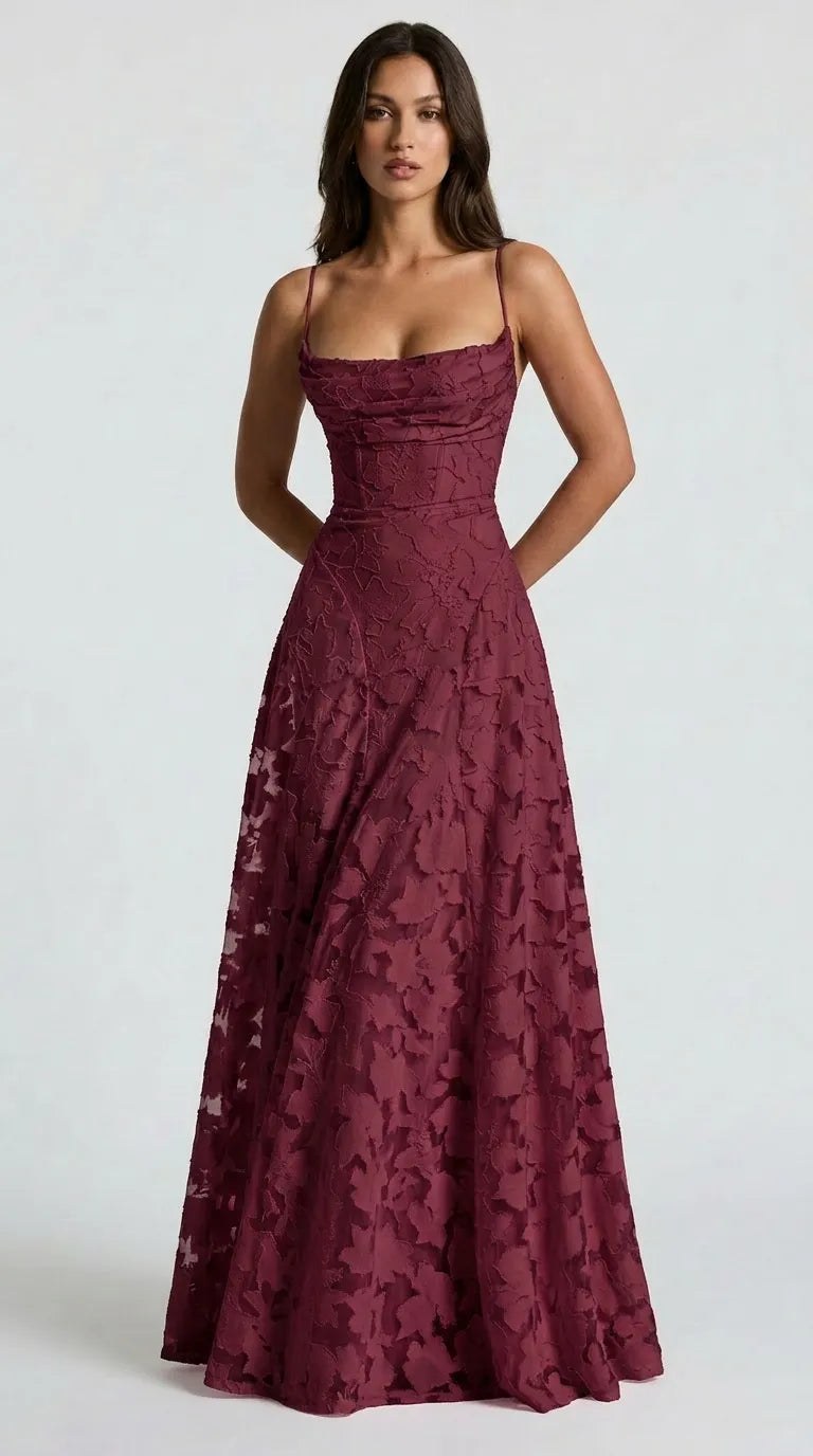 Aria Devoré Lace Maxi Dress