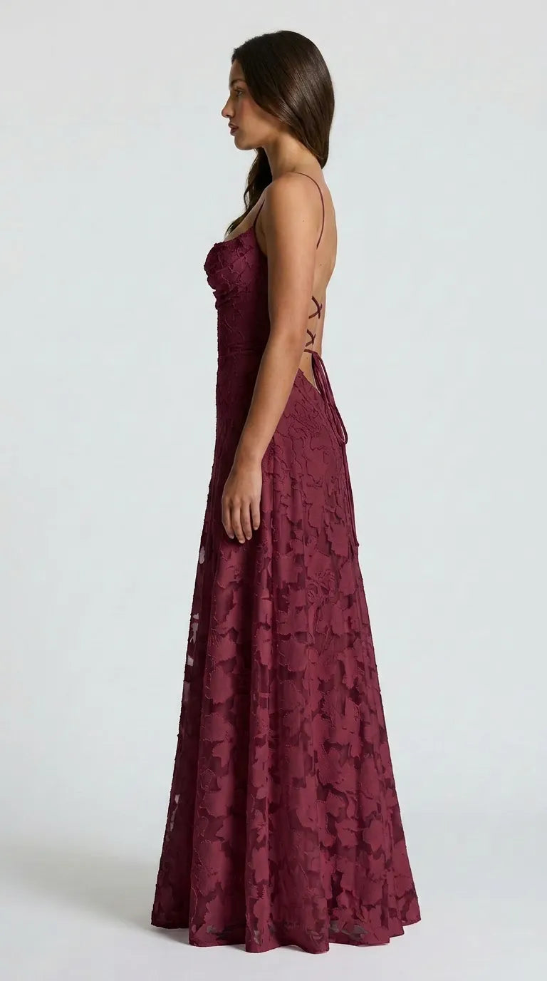 Aria Devoré Lace Maxi Dress