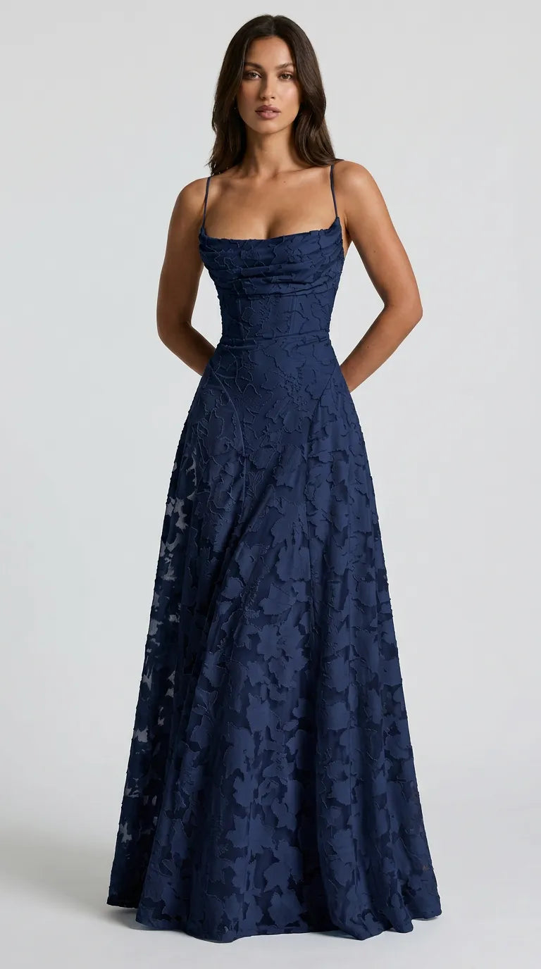 Aria Devoré Lace Maxi Dress