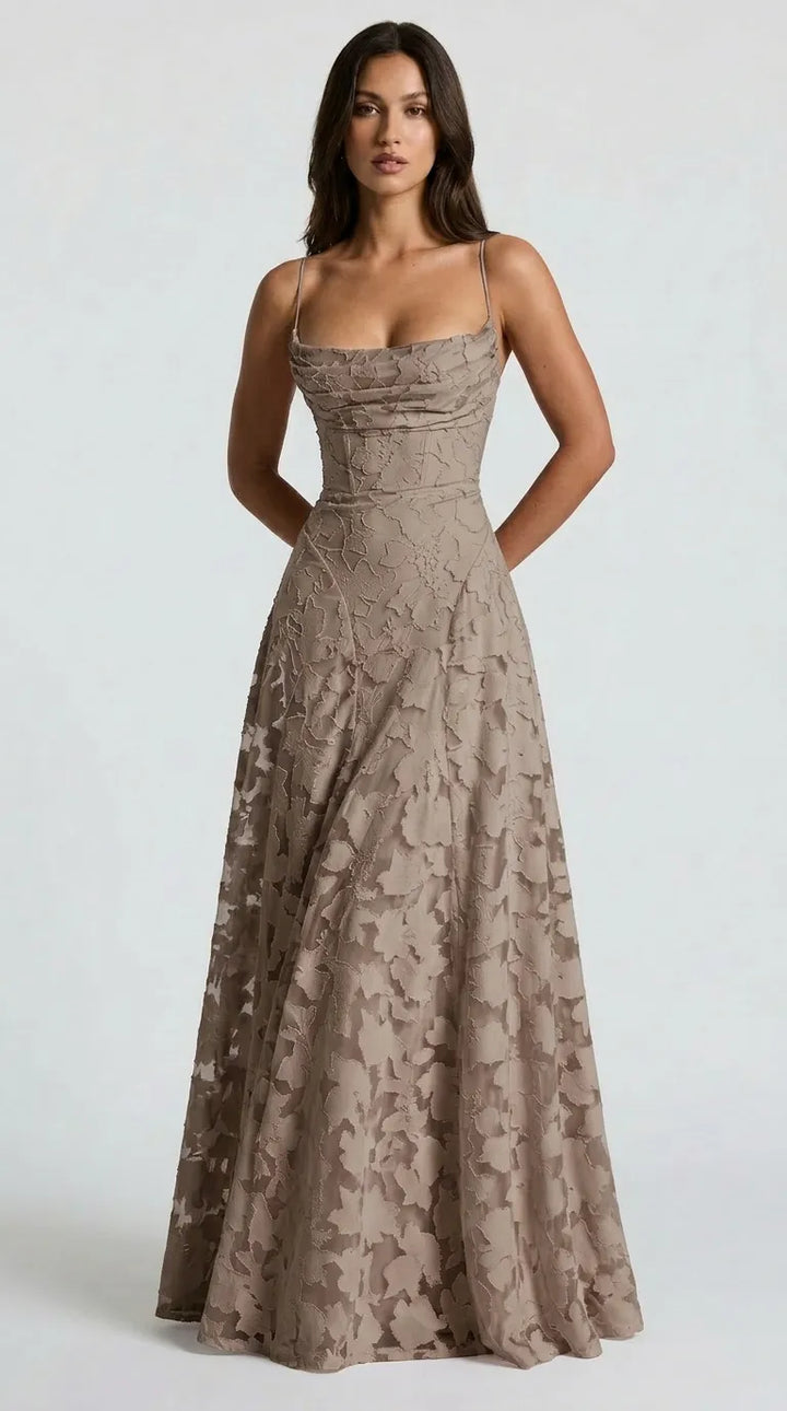 Aria Devoré Lace Maxi Dress