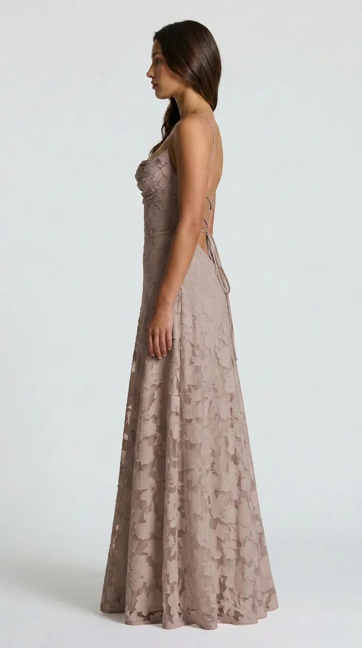 Aria Devoré Lace Maxi Dress