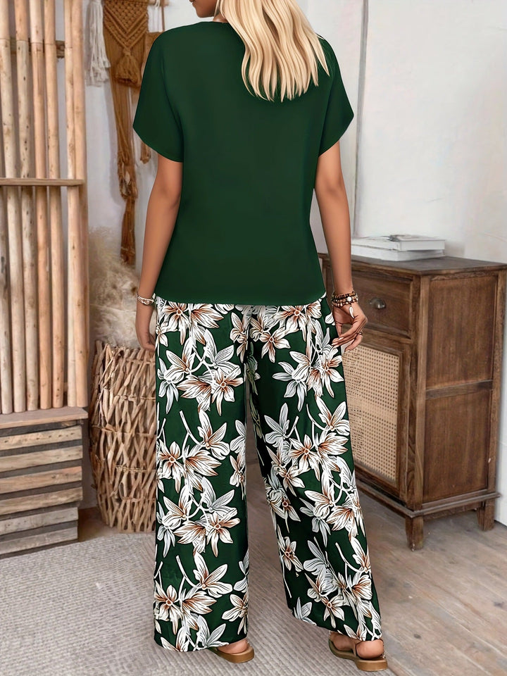 Evelyn | Elegant Floral Two-Piece Set